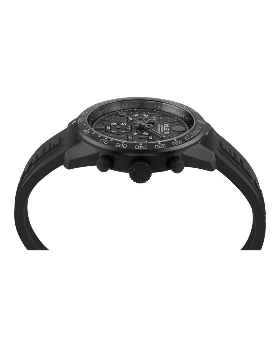 Philipp Plein Chronograph Quartz Movement Watch With Ip Black Case