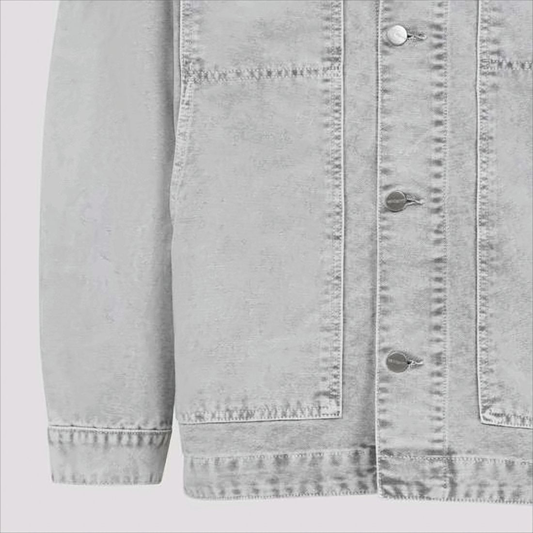 Carhartt Wip Light Grey Washed Denim Jacket