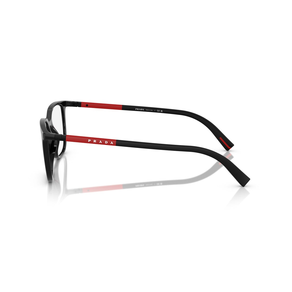 Prada Linea Rossa 0Ps 04Rv Rectangular Black Frame Eyeglasses