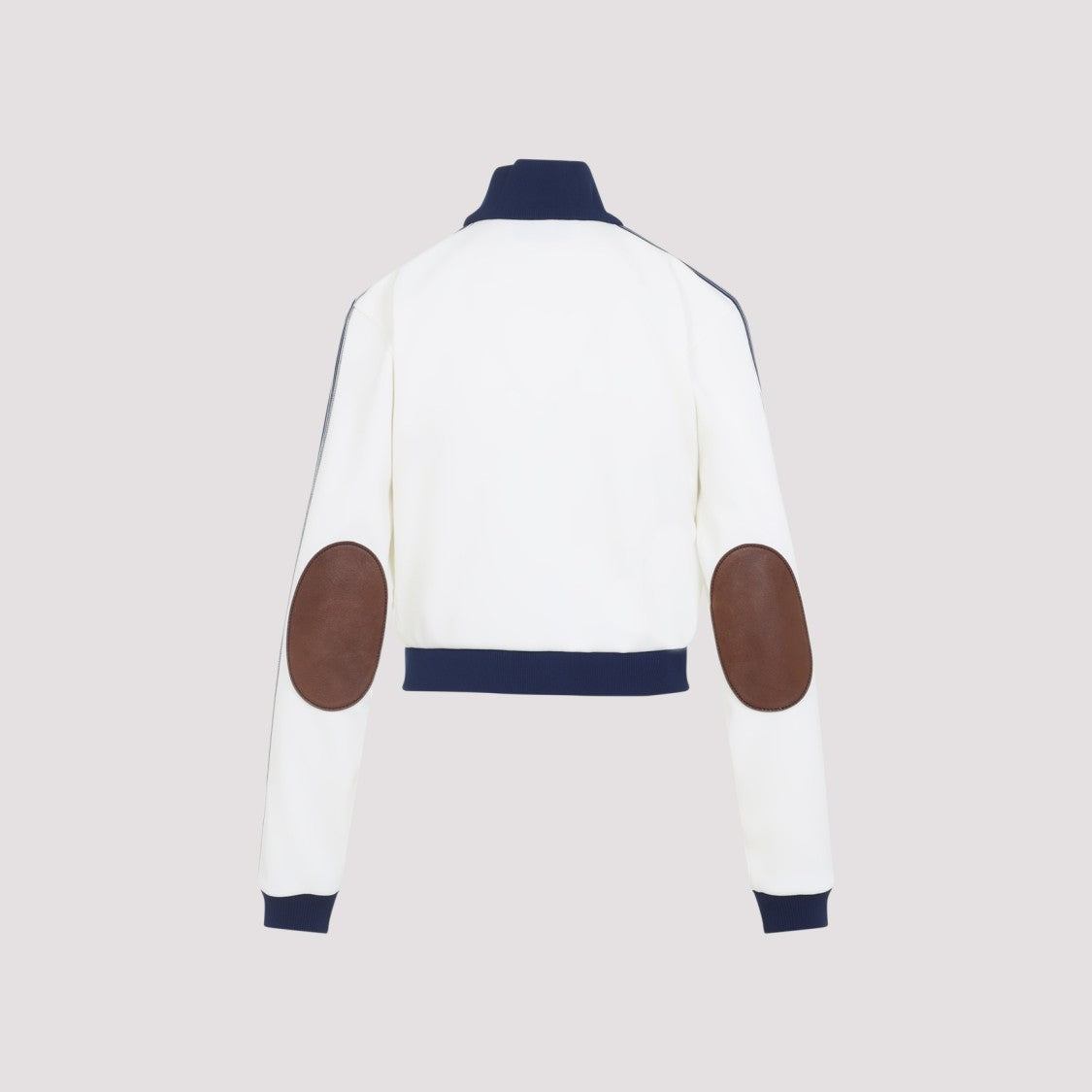 Prada Cropped Polyester Jacket With High Ribbed Collar