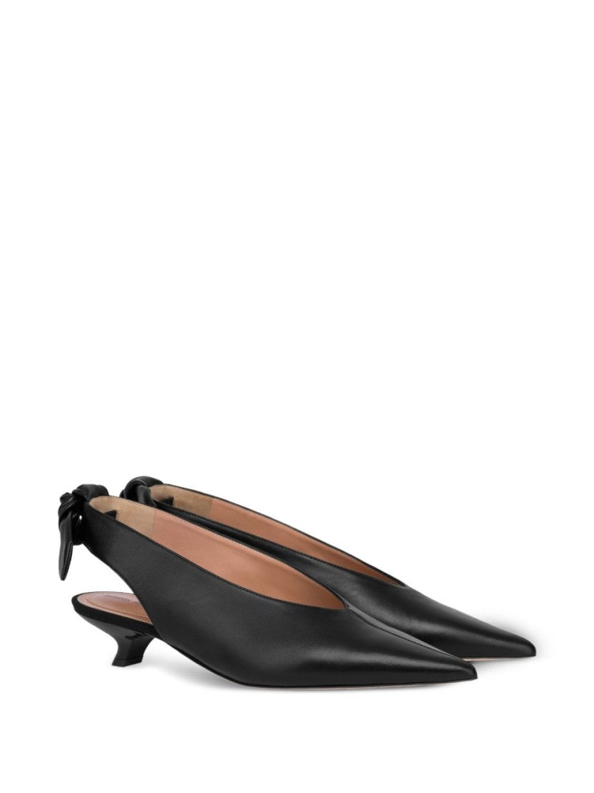 Alberta Ferretti Pointed Toe Slingback Pumps With Bow Detail
