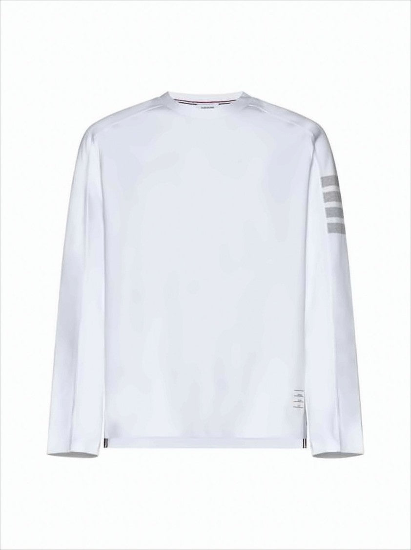 Thom Browne Long-Sleeve T-Shirt With Minimalist Design And Tricolor Detail
