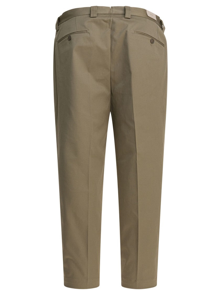 Briglia Beige Tailored Trousers With Flat Front