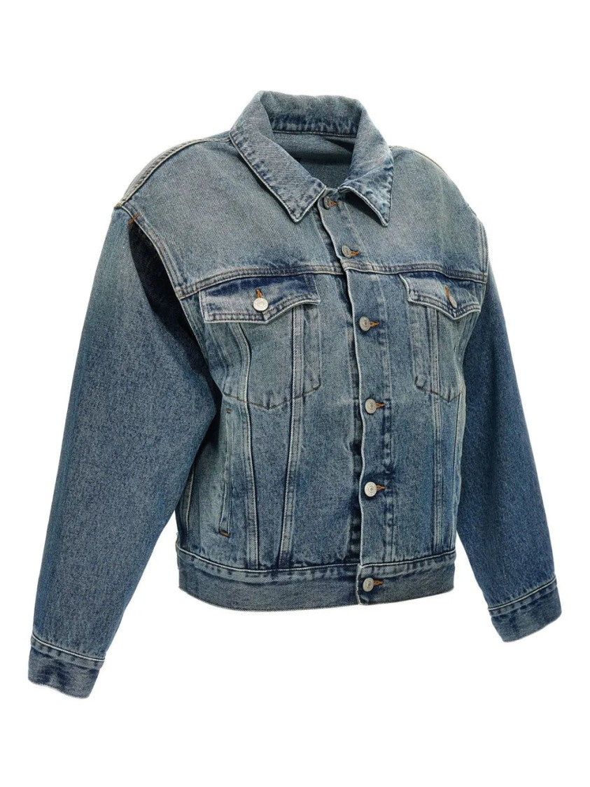 Mm6 By Maison Margiela Cut-Out Denim Jacket