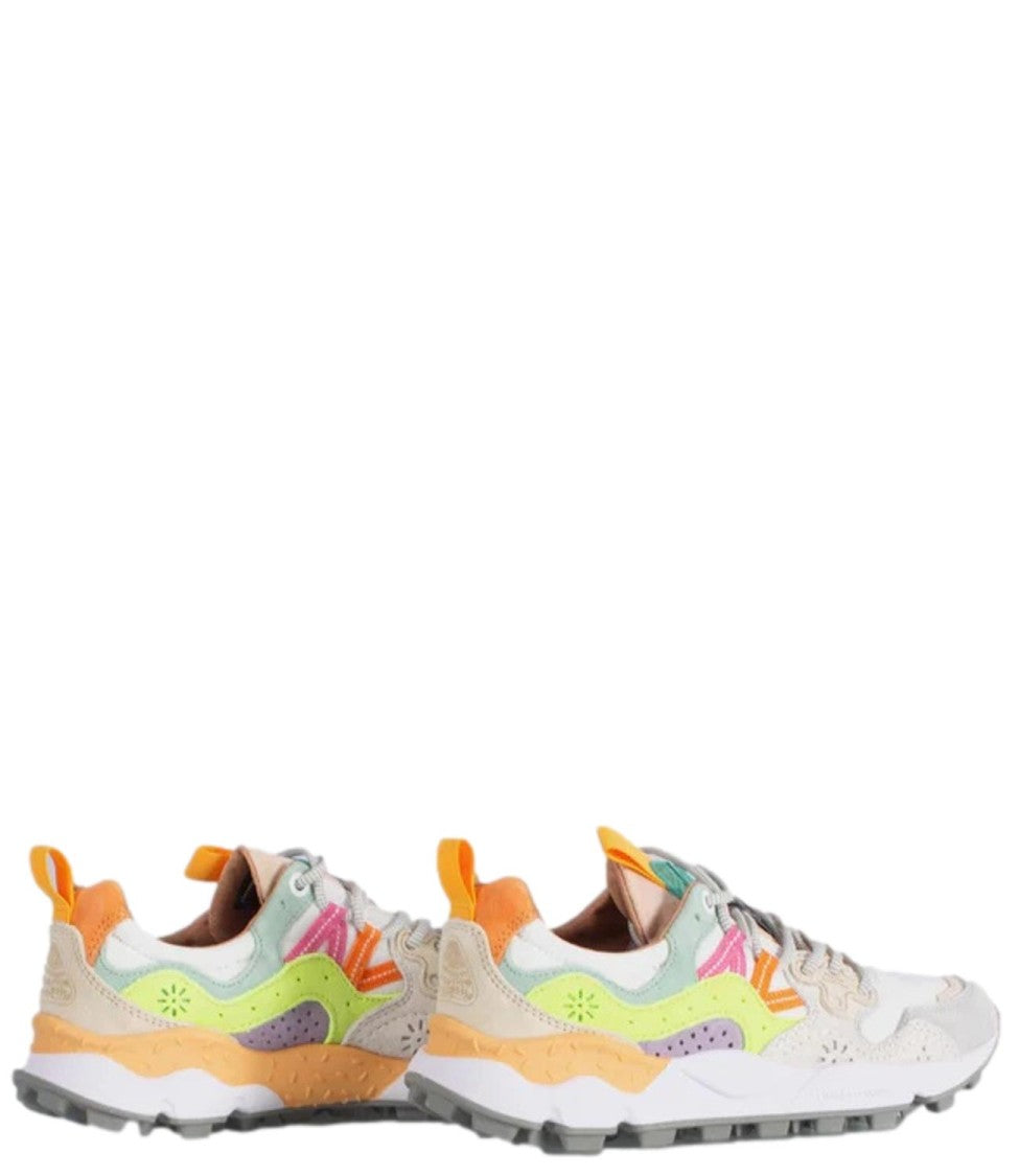 Flower Mountain Chunky Sole Sneakers With Vibrant Panel Accents