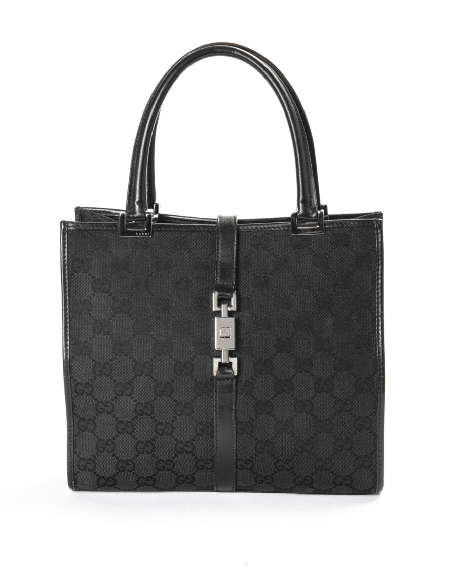 Gucci Square Small Gg Supreme Tote Black