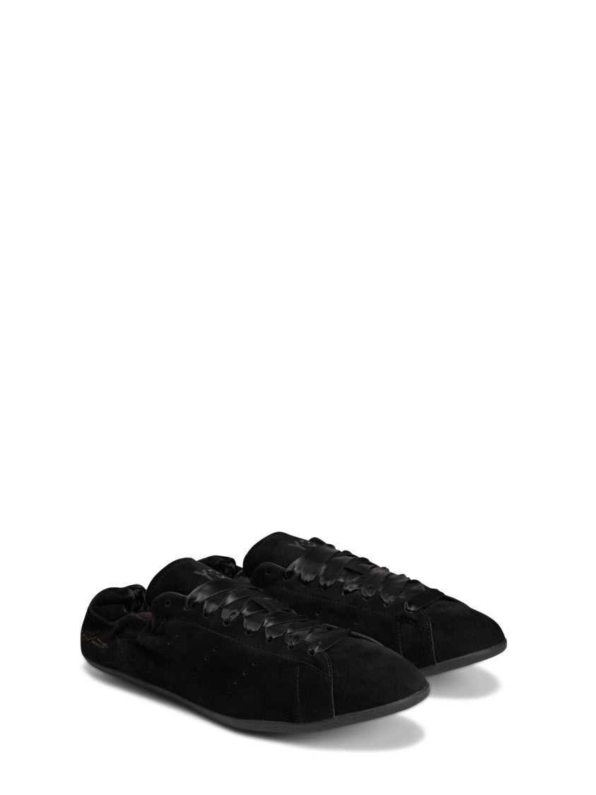 Y-3 Minimalist Black Sneakers With Soft Suede Finish