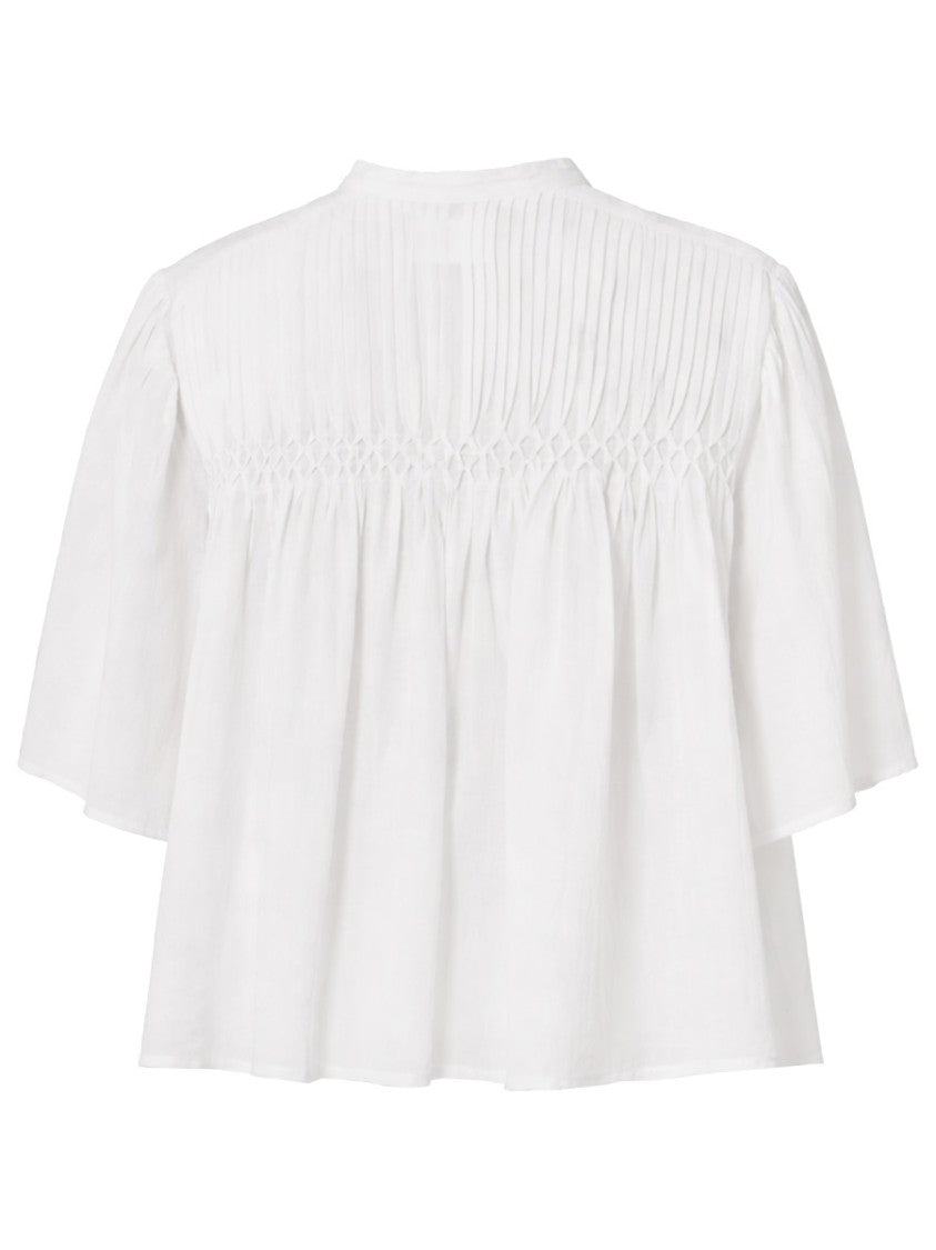 Isabel Marant Étoile Destiny Pleated Smocked Cropped Top