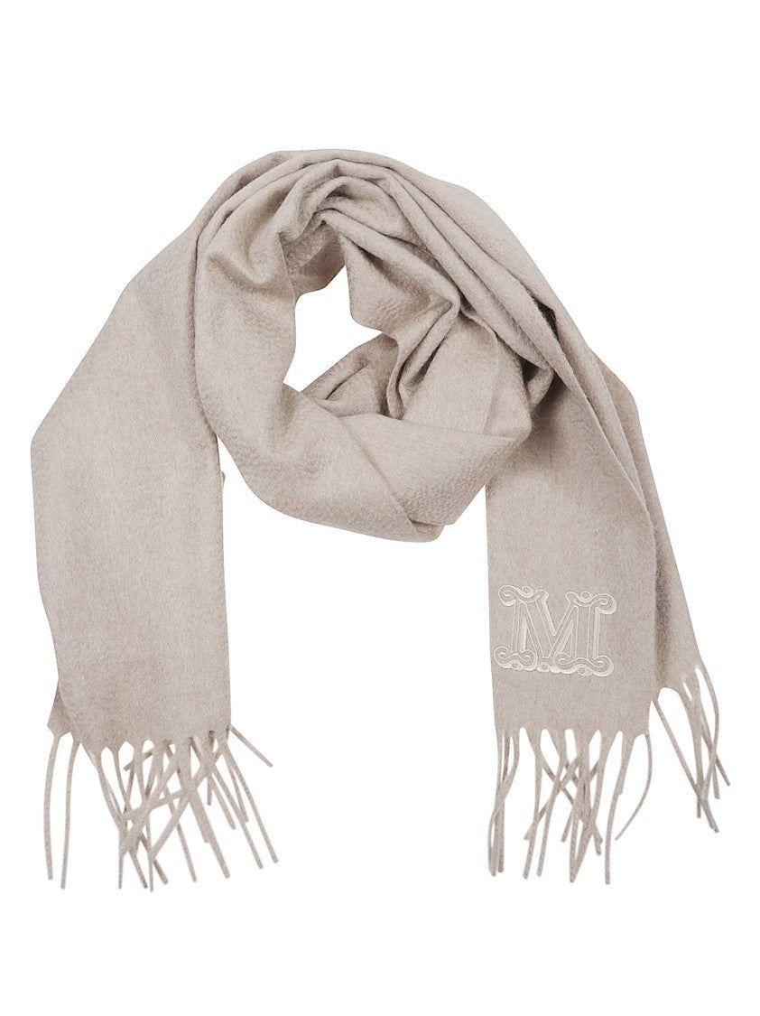Max Mara Wsdalia Soft Fringed Monogram Cashmere Scarf