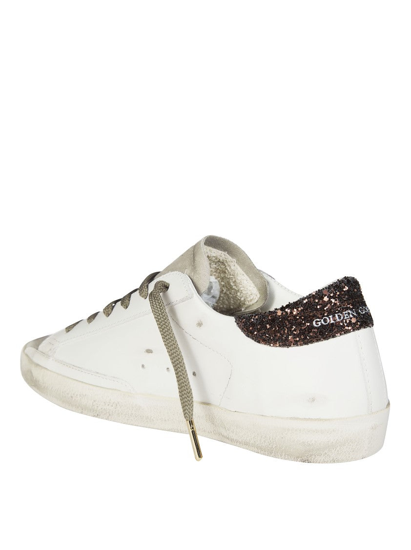 Golden Goose Leather Upper Glitter Star Super-Star Sneakers