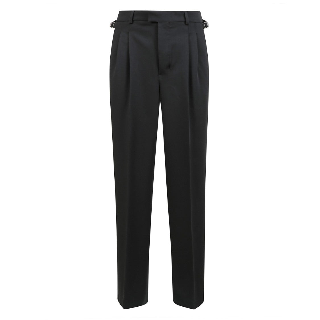 Ami Paris Wide-Leg Low-Rise Pleated Trousers