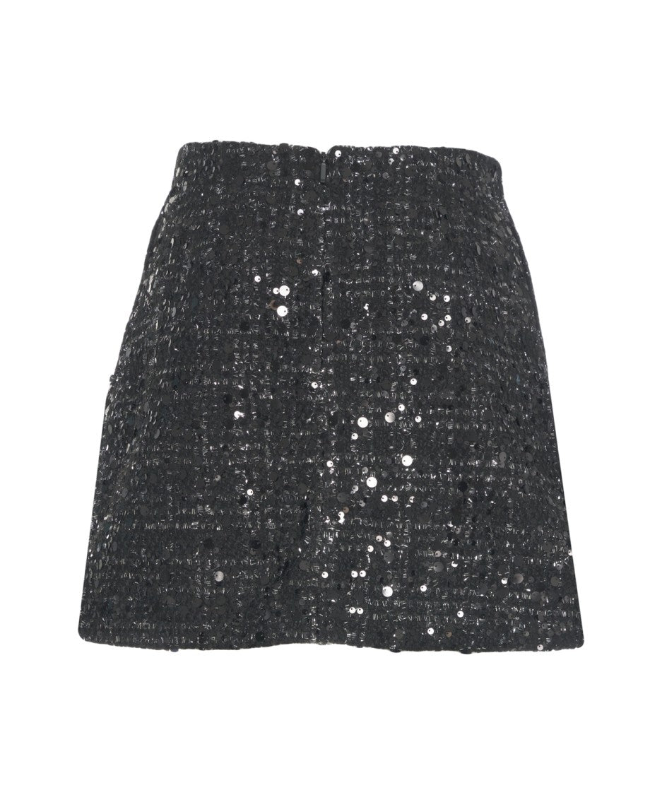 Add A-Line Mini Skirt Adorned With Sparkling Sequins