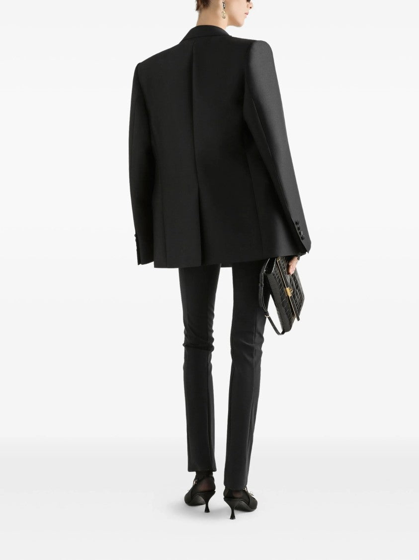 Dolce & Gabbana Double-Breasted Tailored Black Wool Blazer