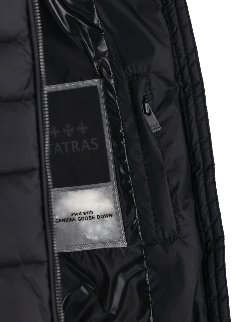 Tatras Black Fabric "Heliconia" Long Down Jacket