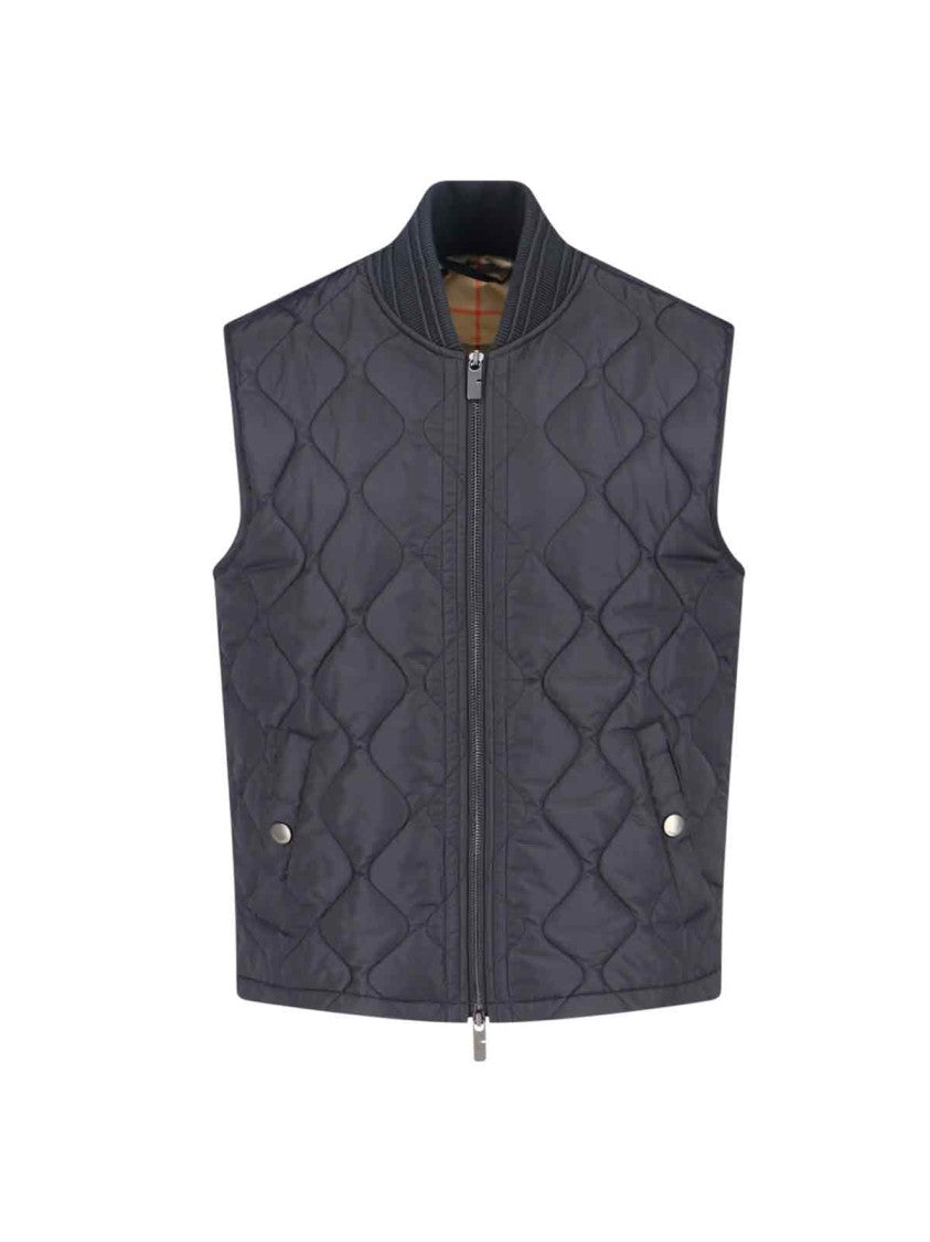 Burberry Structured Black Jacket With High Collar