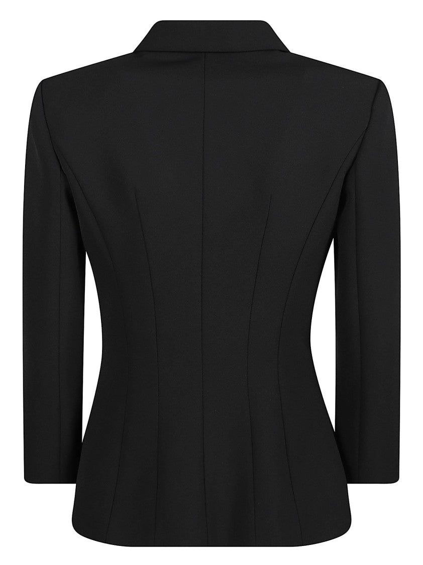 Elisabetta Franchi Structured 3/4 Sleeve Jacket With Double-Breasted Front