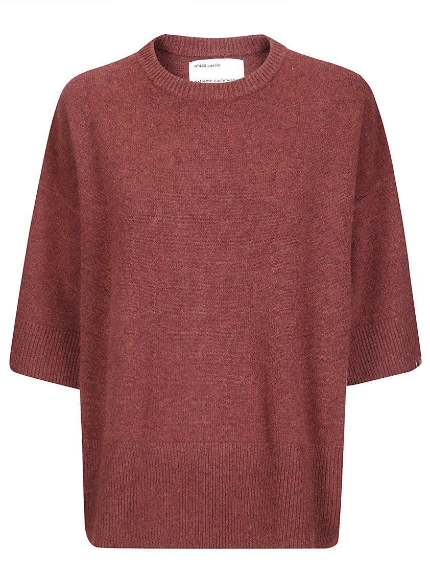 Extreme Cashmere Oversized Cashmere Crewneck Sweater With Ribbed Detailing