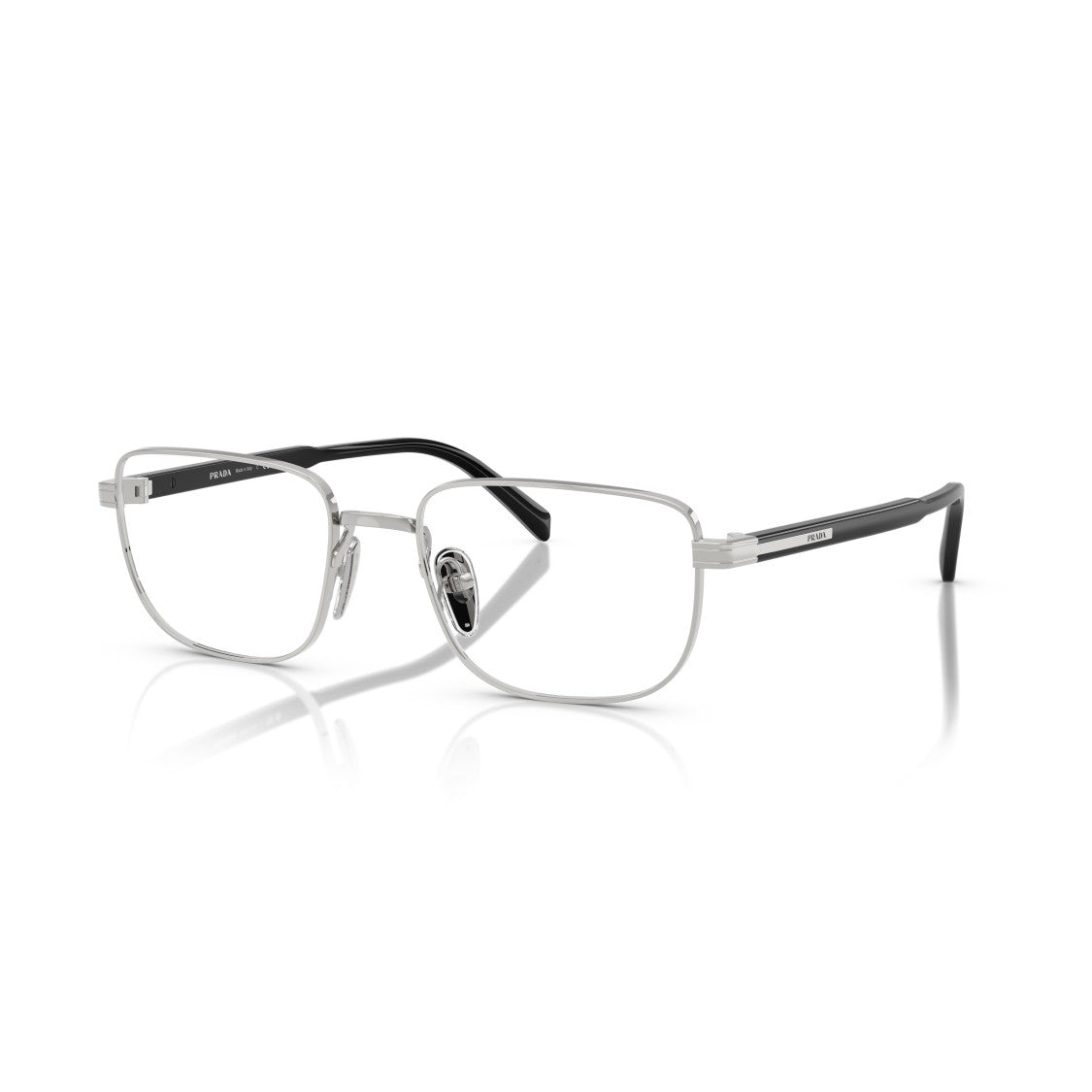 Prada 0Pr B51v Rectangular Aluminum Frame Eyeglasses