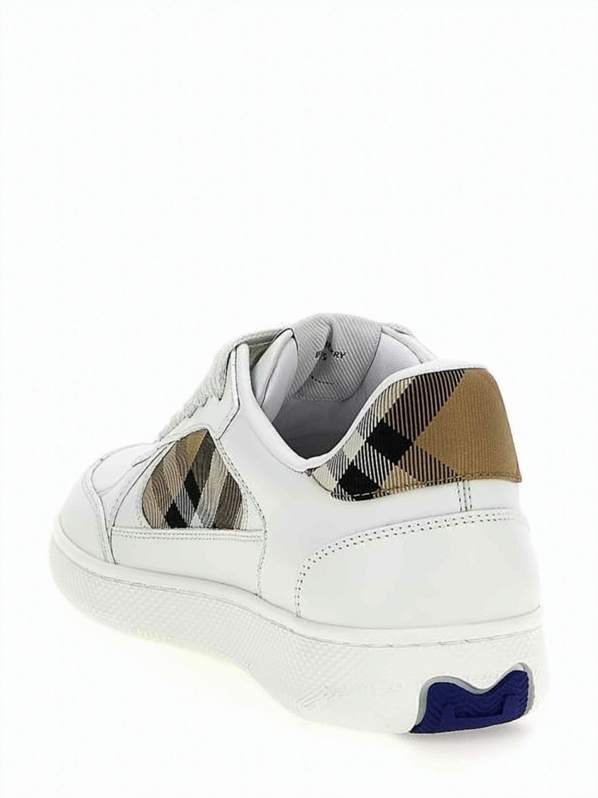 Burberry White Leather Sneakers