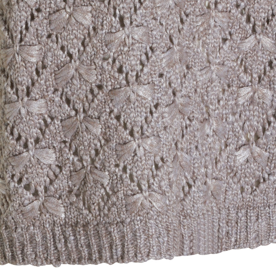 Fabiana Filippi Textured Open-Knit Sweater With Floral Motifs