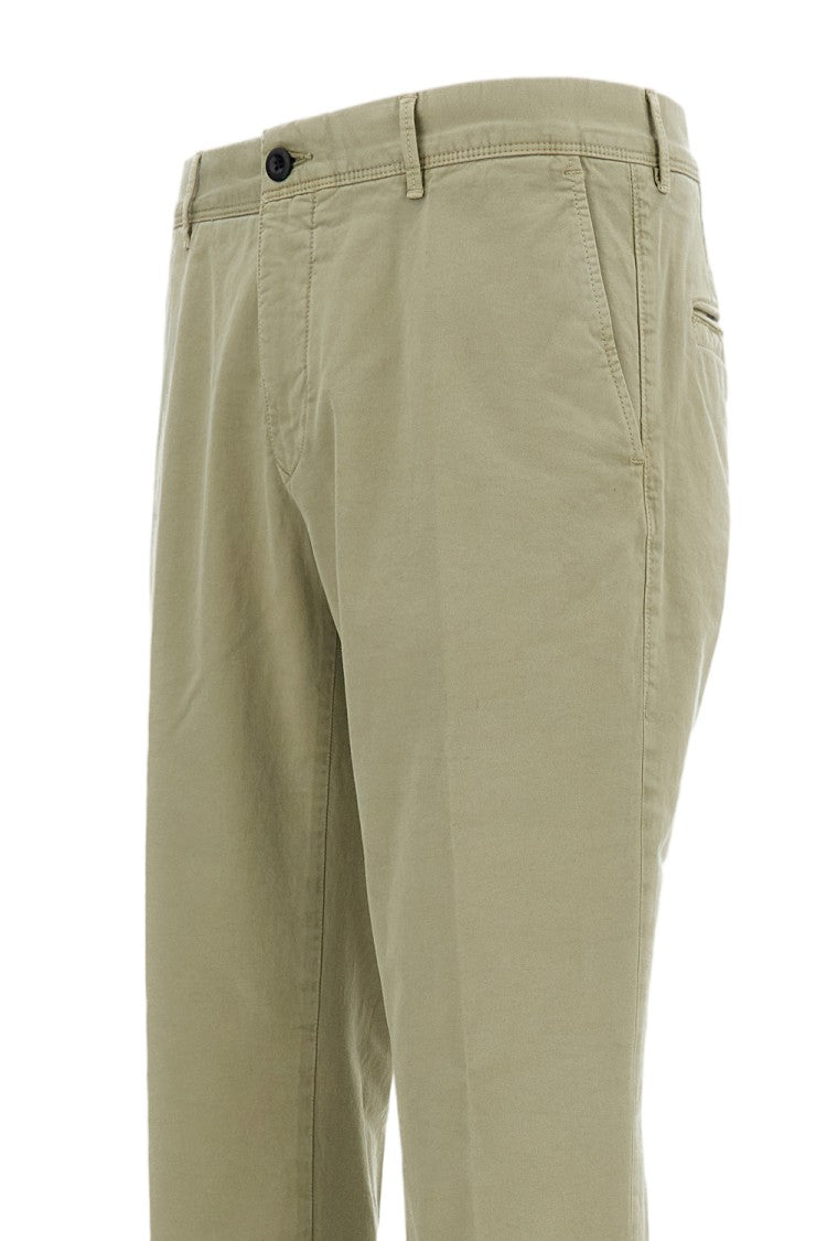 Incotex Green Slim Fit Cotton Trousers