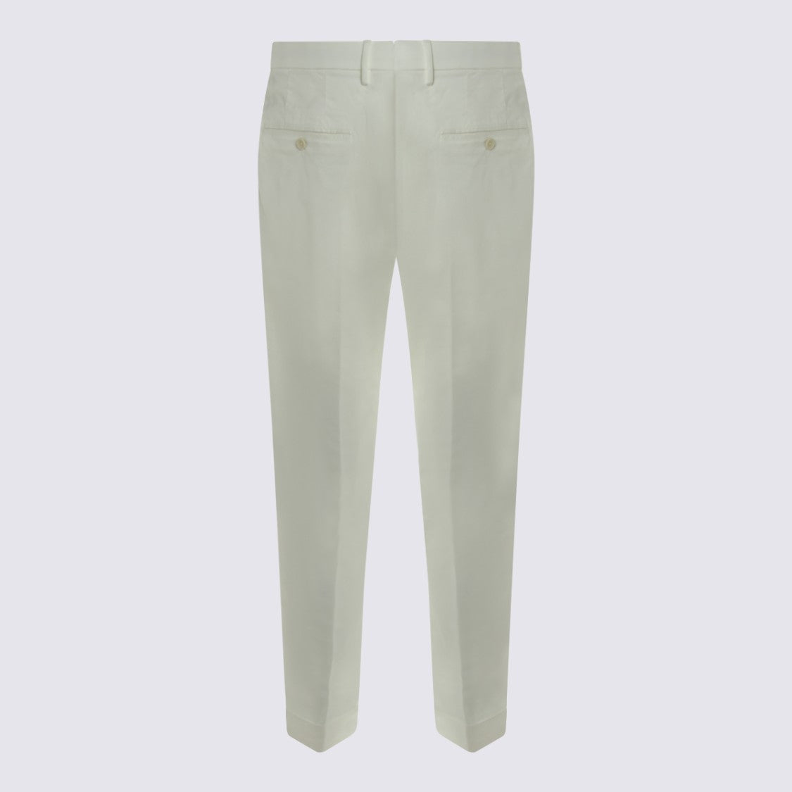 Gta Il Pantalone Tailored White Trousers With Flat Front And Streamlined Silhouette
