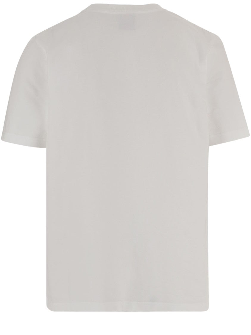 Casablanca Cotton T-Shirt With Multicolor Logo Print And Round Neck