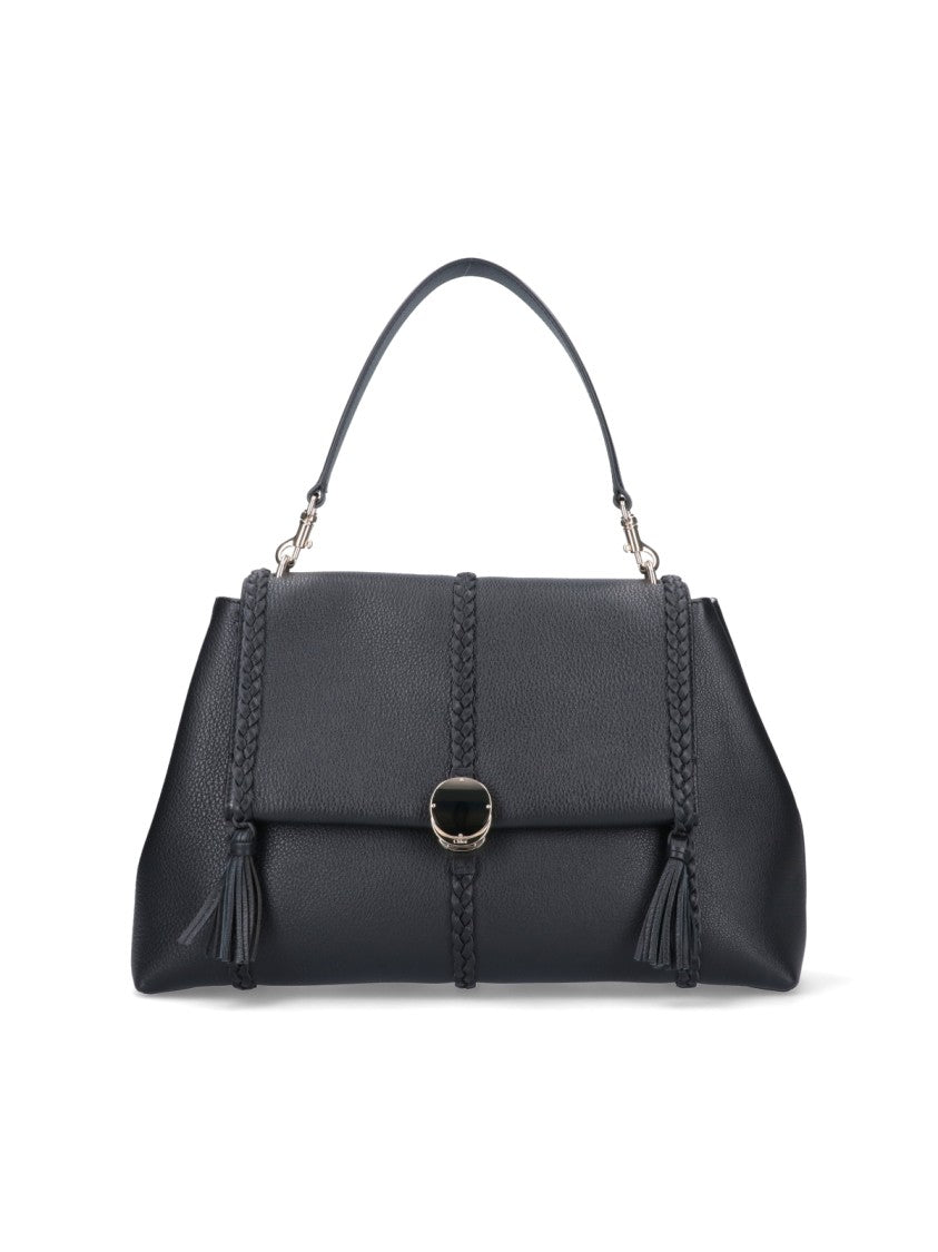 Chloé Black Penelope Large Hammered Leather Bag