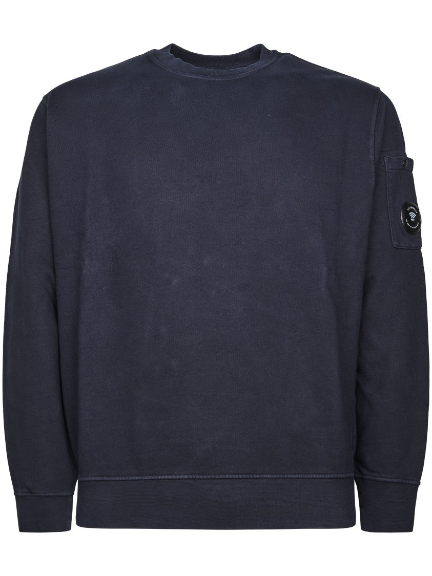 C.P. Company Brushed Diagonal Fleece Lens Crewneck Sweatshirt