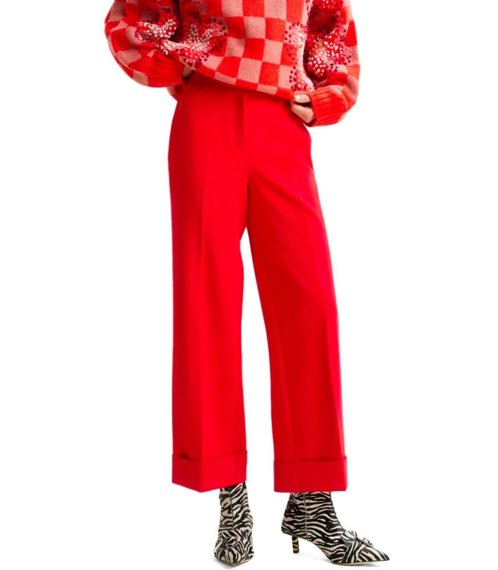 Essentiel Antwerp Imo Red Cropped Pants