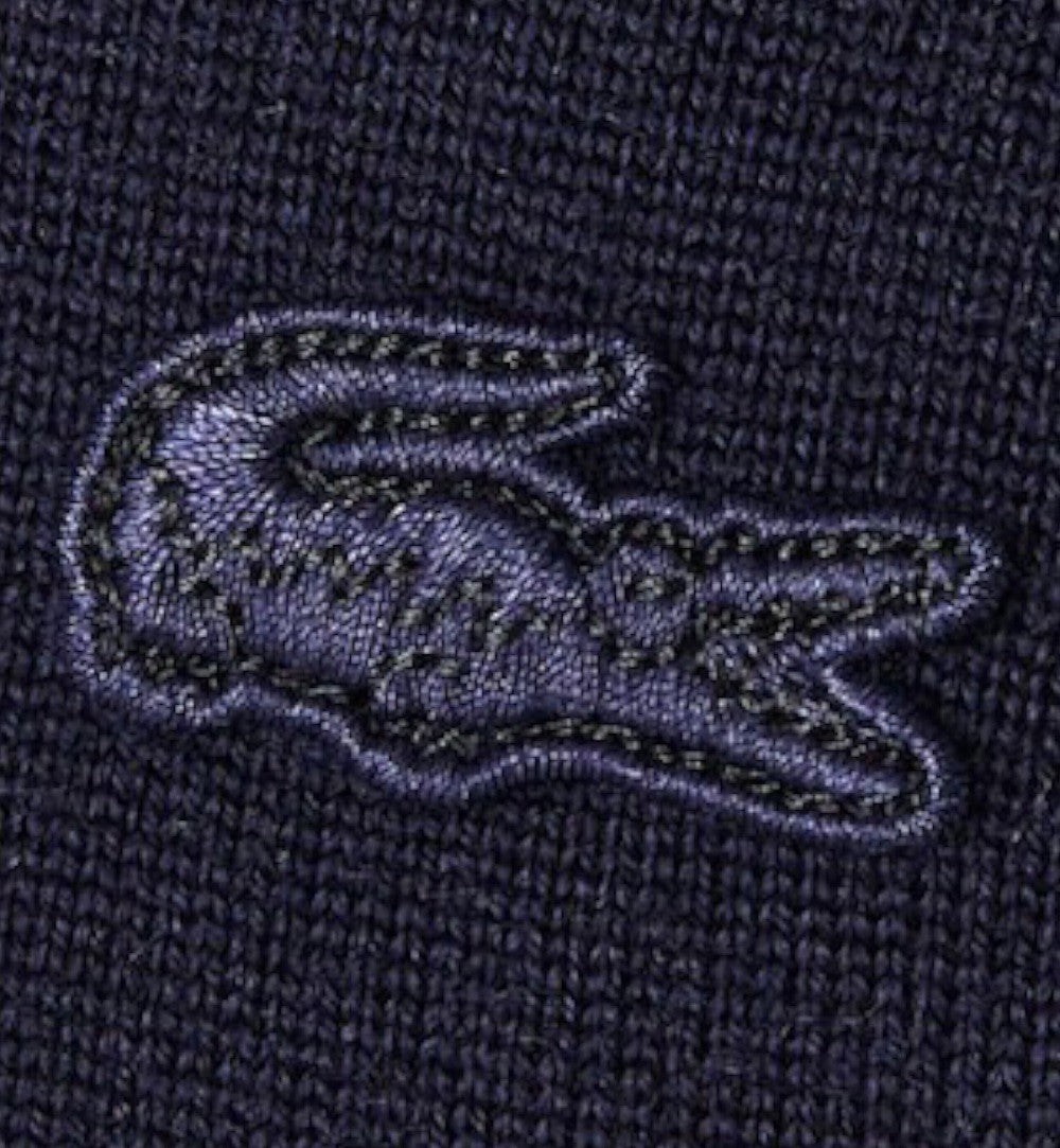 Lacoste Merino Wool Jersey Pullover With Ribbed Details