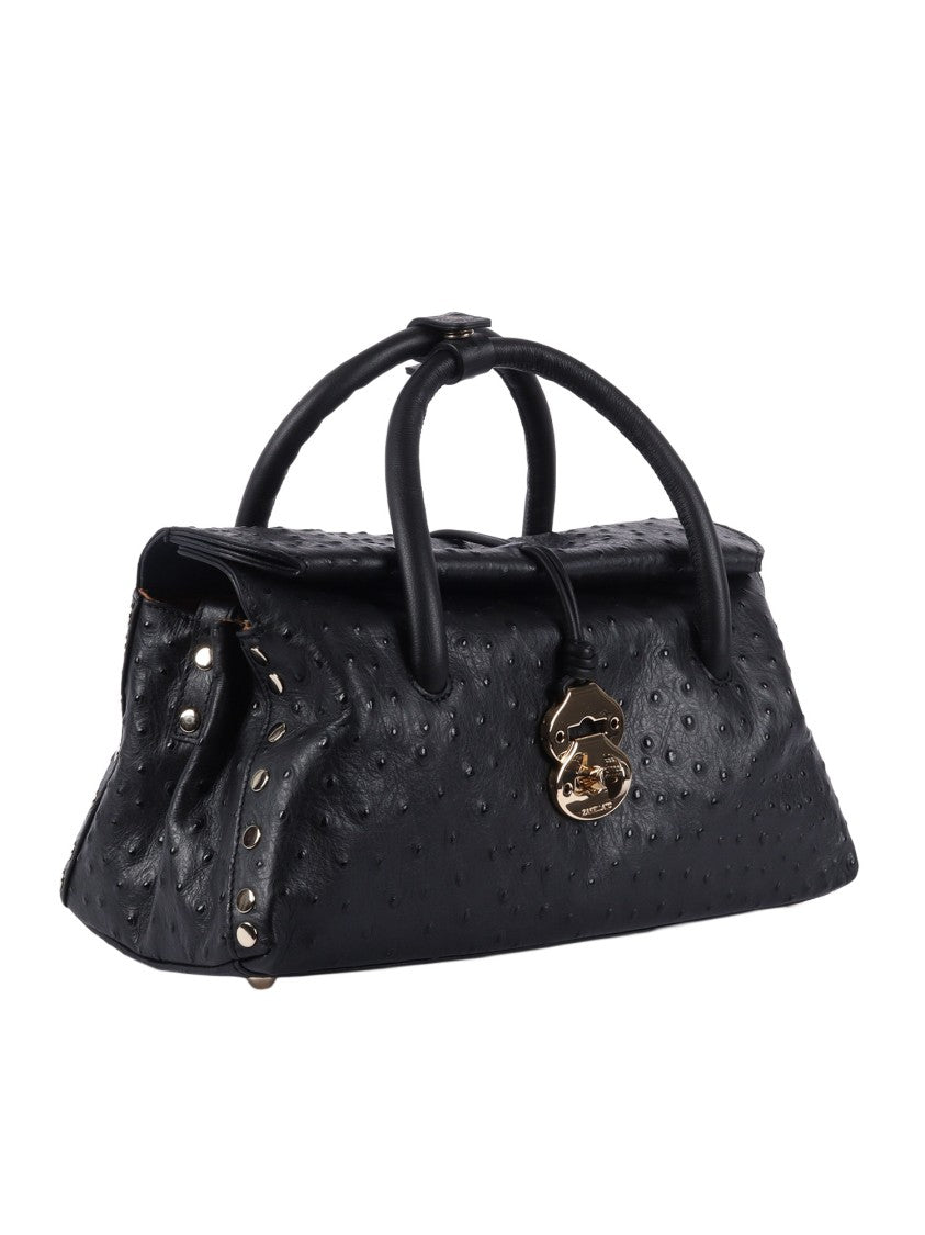 Zanellato Srl Black Cratere Cactus Textured Shoulder Bag