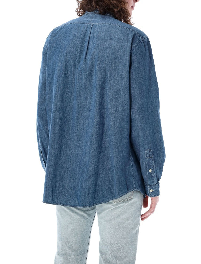 Polo Ralph Lauren Button-Down Denim Shirt With Embroidered Logo