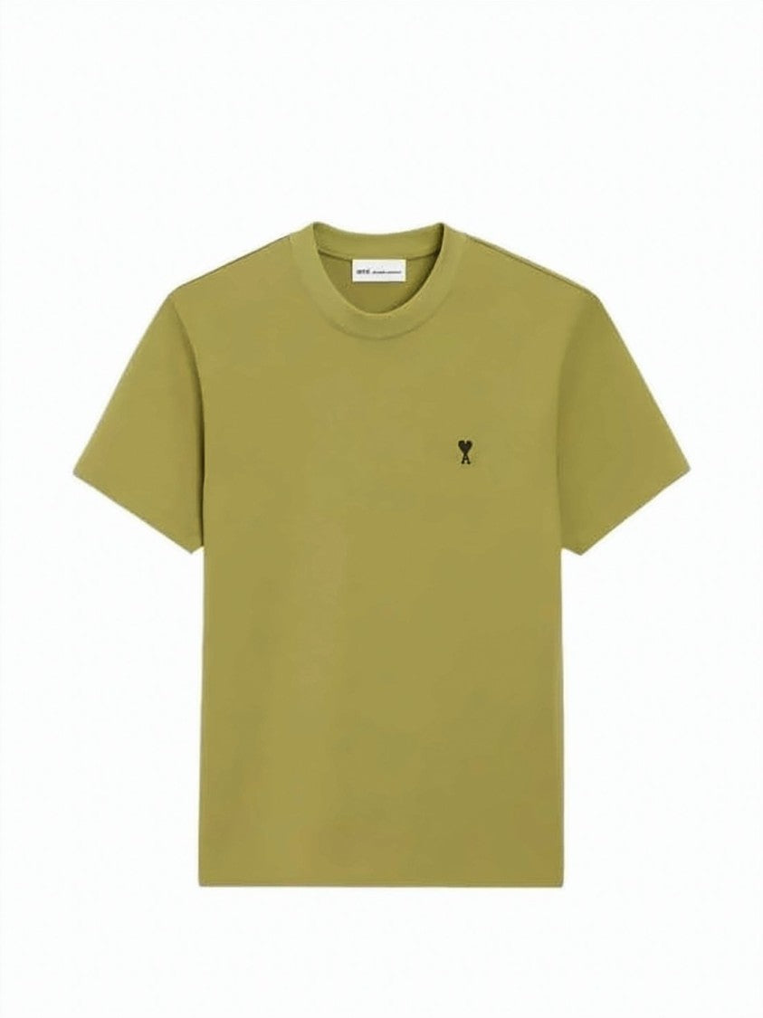 Ami Paris Lightweight Green Cotton T-Shirt