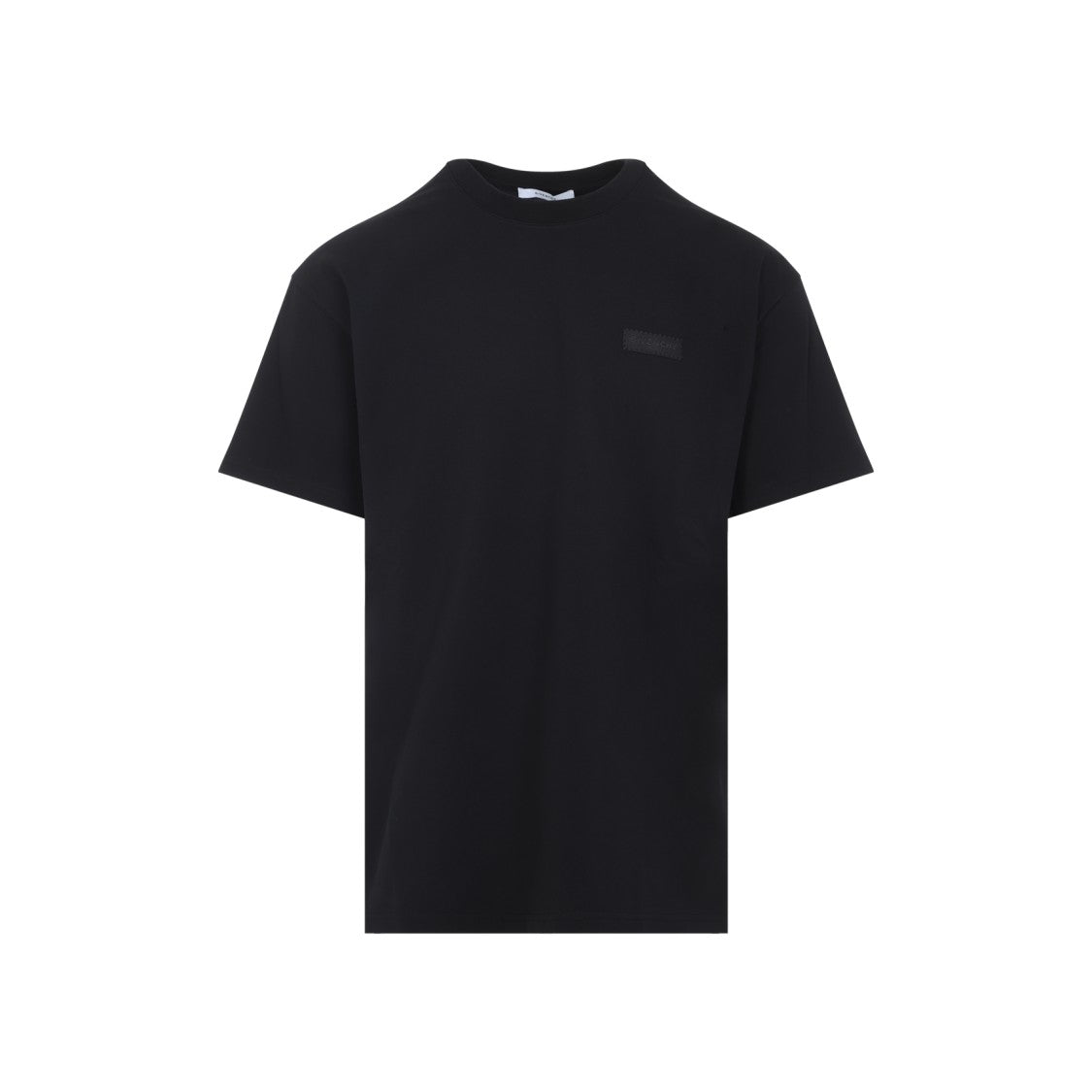 Givenchy Classic Black Cotton T-Shirt With Subtle Patch Detail
