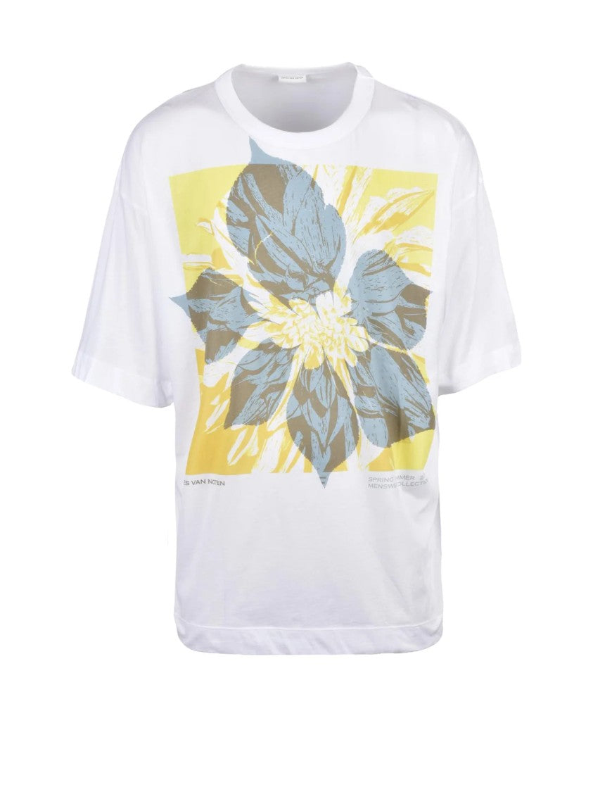 Dries Van Noten Relaxed-Fit Cotton T-Shirt With Floral Graphic