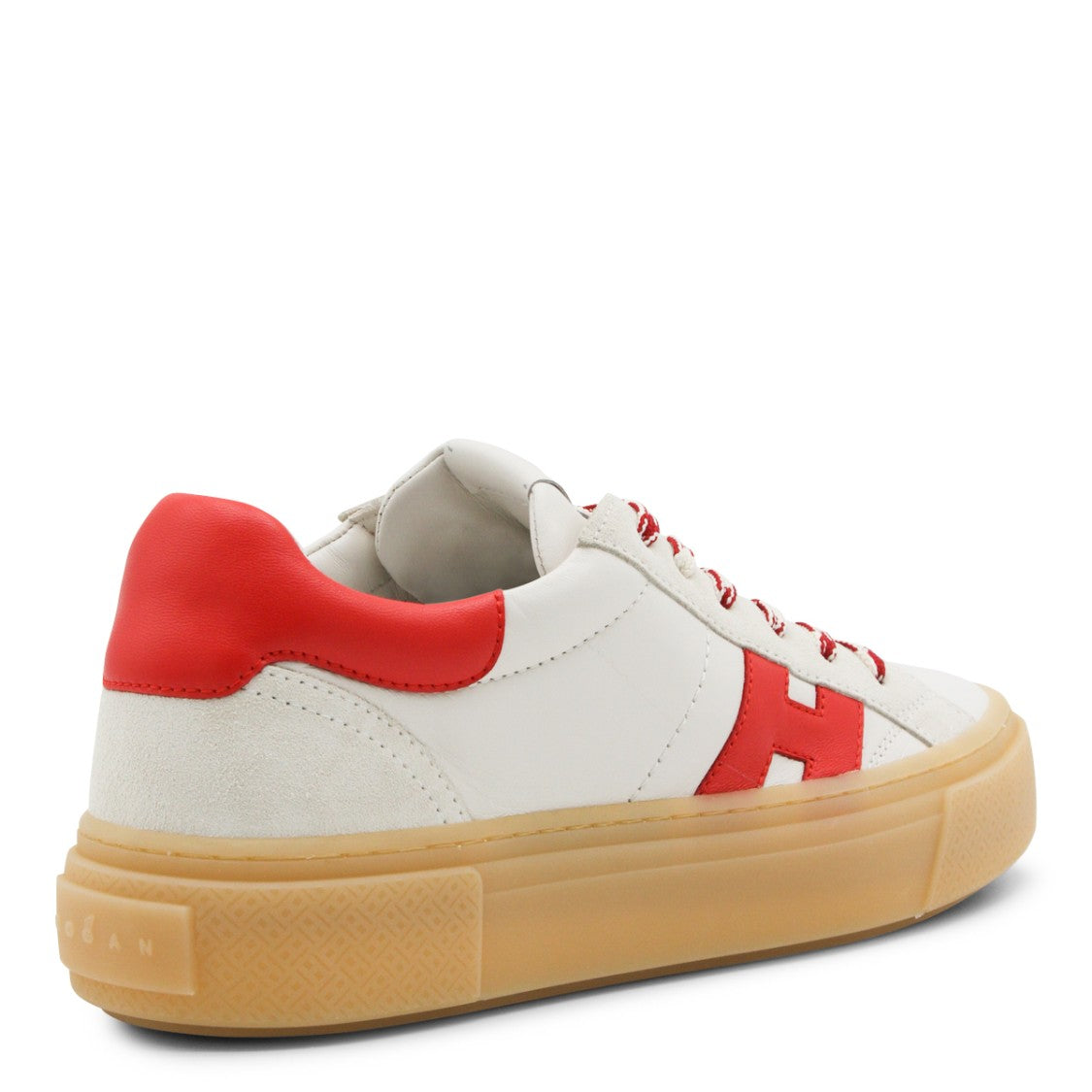 Hogan Leather Sneakers With Red Accents