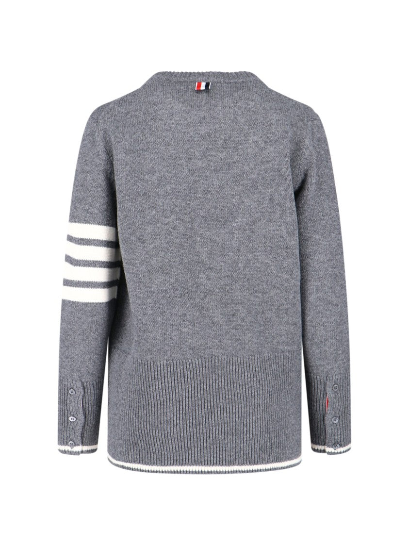 Thom Browne Crew Neck Sweater With Playful Goose Graphic