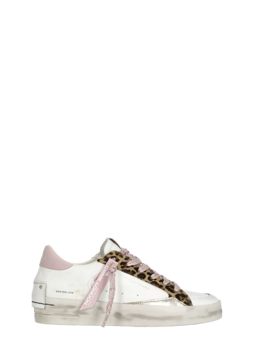Crime London White Sk8 Deluxe Wedge Sneakers