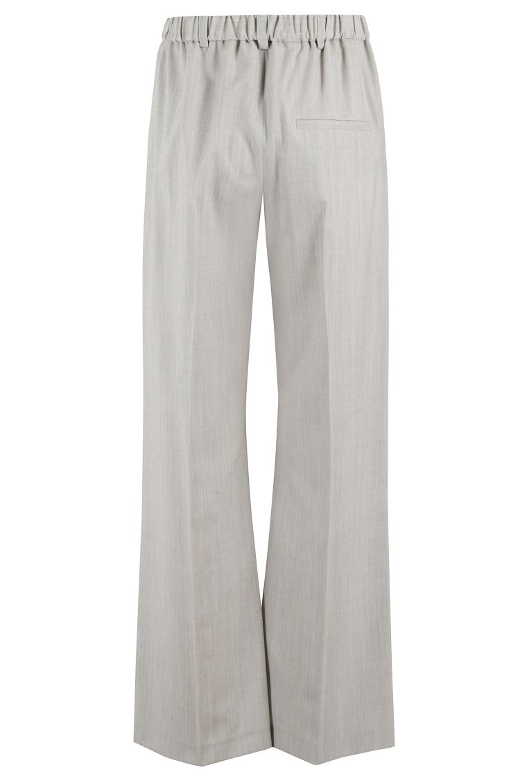 Tela Contemporary Cement Trousers With Angled Pockets