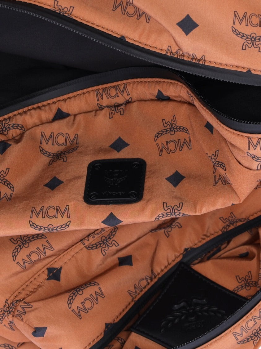 Mcm Structured Monogram Nylon Backpack