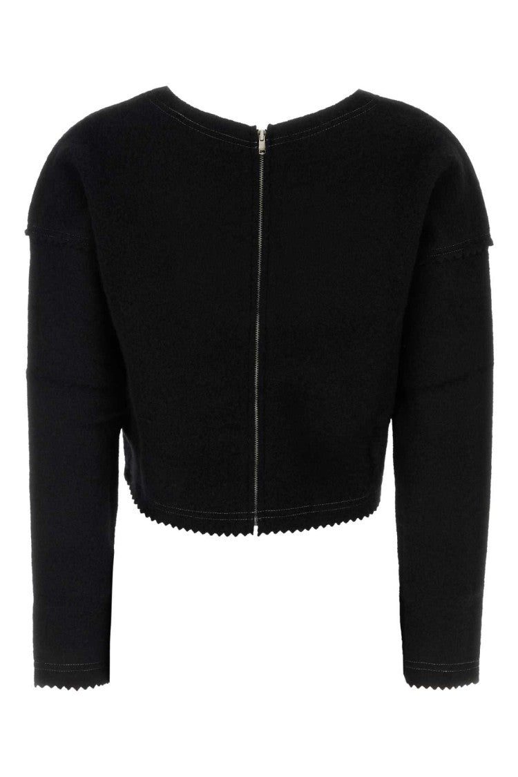 Max Mara Black Wool Blend Crespo Sweater