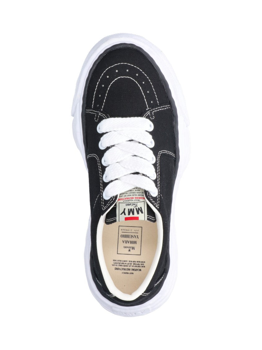 Maison Mihara Yasuhiro Black Eric Contrasting Stitching Low-Top Sneakers