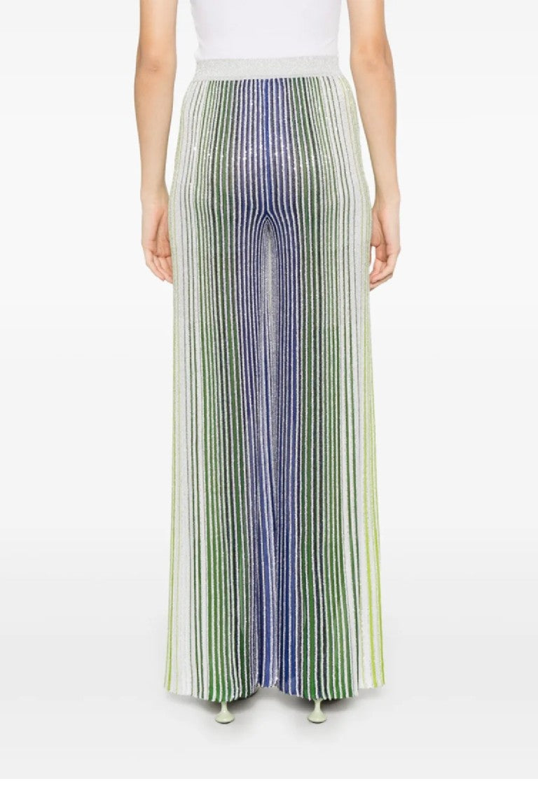 Missoni Vertical Stripe Trousers With Shimmering Textures