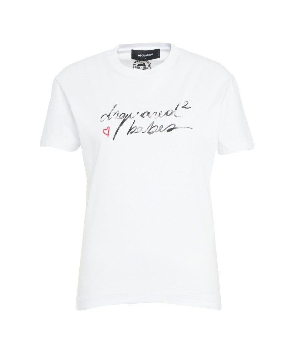 Dsquared2 Logo-Embroidered Cotton Jersey T-Shirt