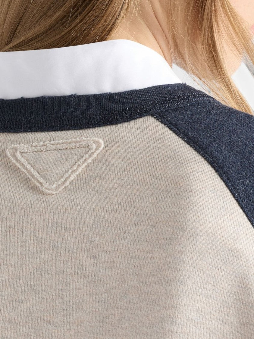 Prada Raglan Vintage Logo Sleeve Sweater