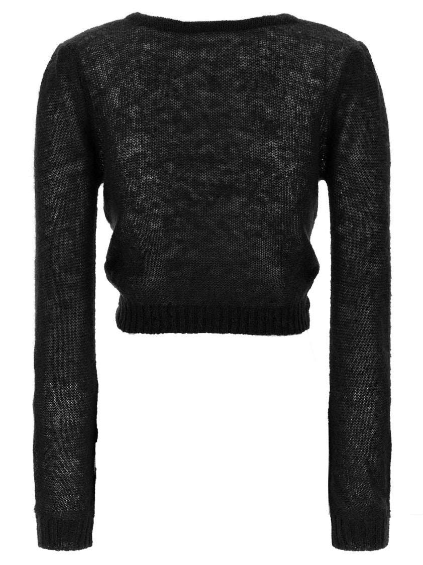 Twin-Set Cropped Black Sweater