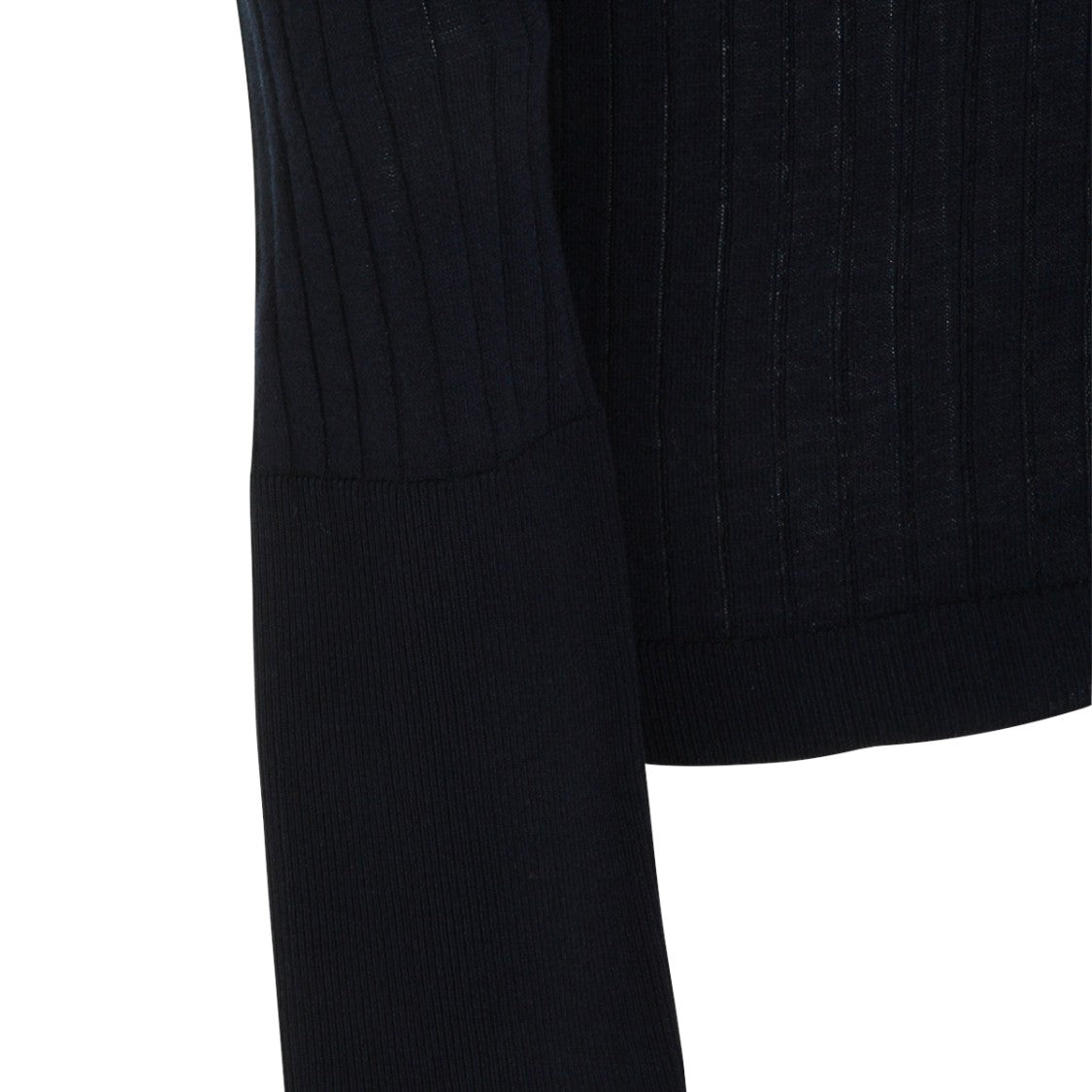 Malo Cotton Knit Sweater With V-Neckline And Ribbed Finish