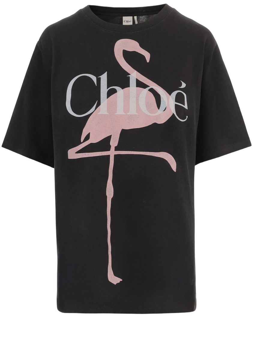 Chloé Round Neck Cotton T-Shirt