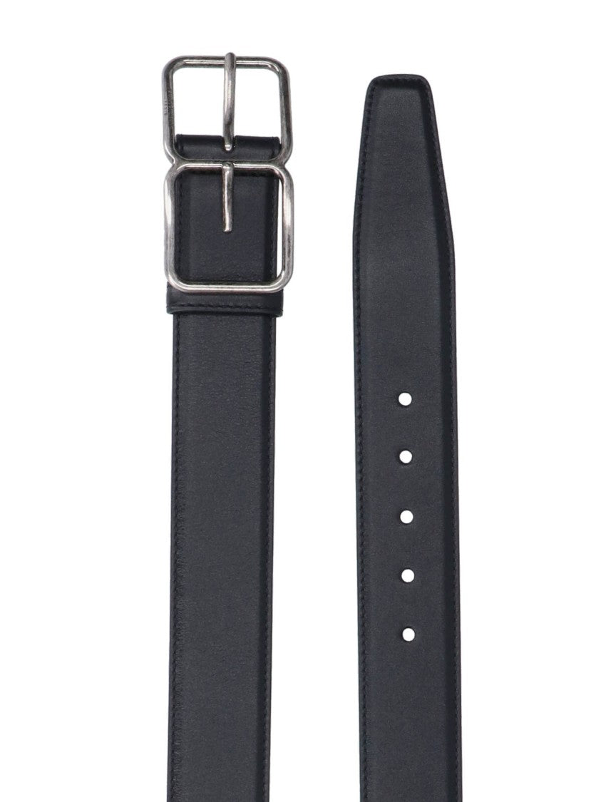 Saint Laurent Double Buckle Belt – Black